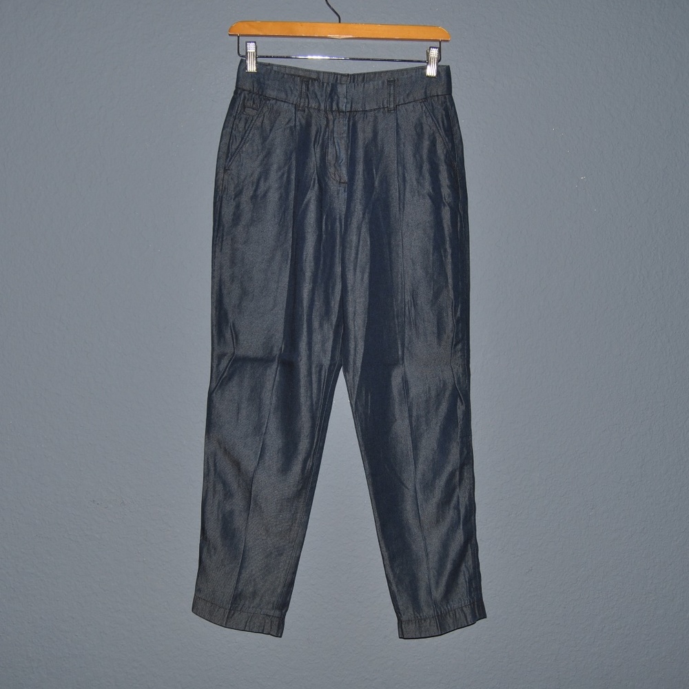 TUSALE ARMANI EXCHANGE Chambray High Waist Pant - Picture 1 of 6